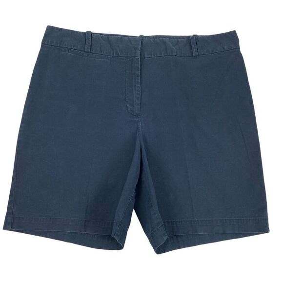 Talbots Navy chino shorts size 12 - Picture 1 of 4